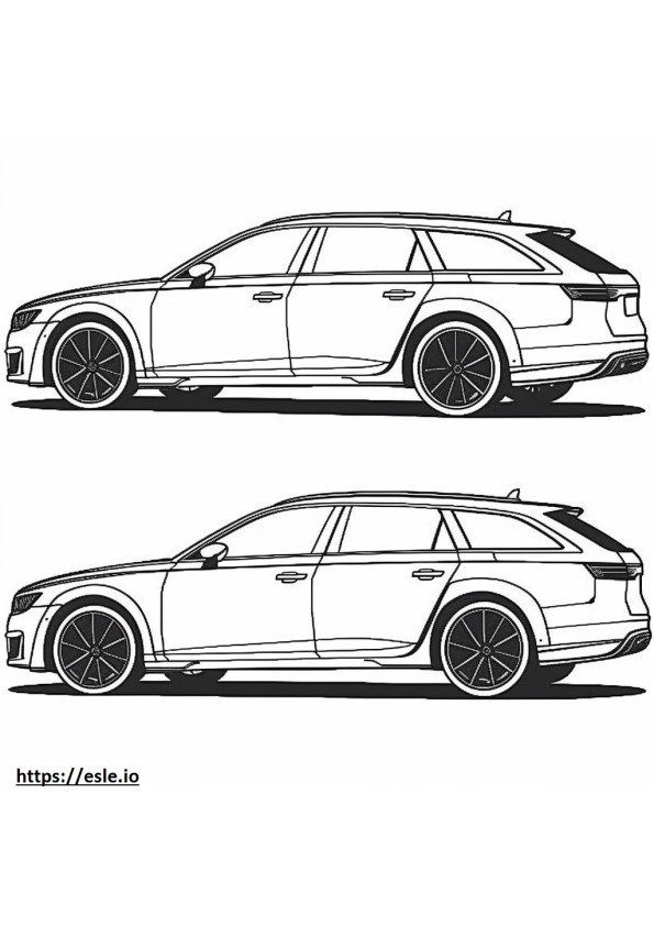 Audi A6 Allroad quattro 2024 para colorear e imprimir