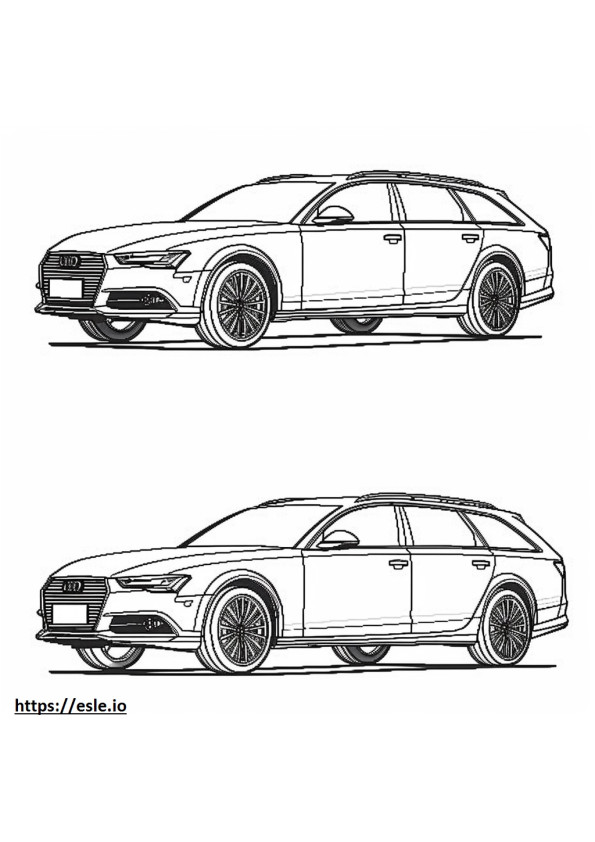 Audi A6 Allroad quattro 2024 gambar mewarnai