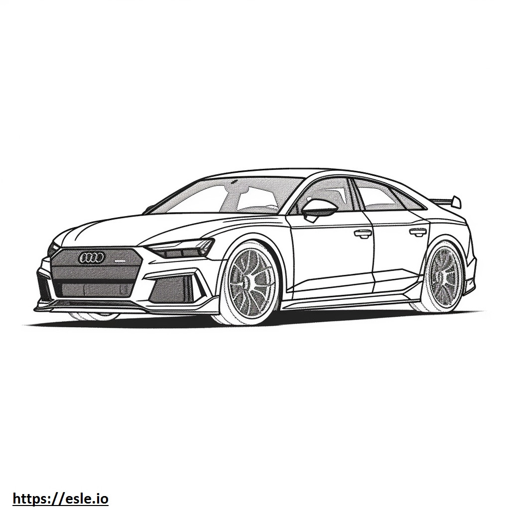 Audi RS 6 Avant 2024 para colorear e imprimir