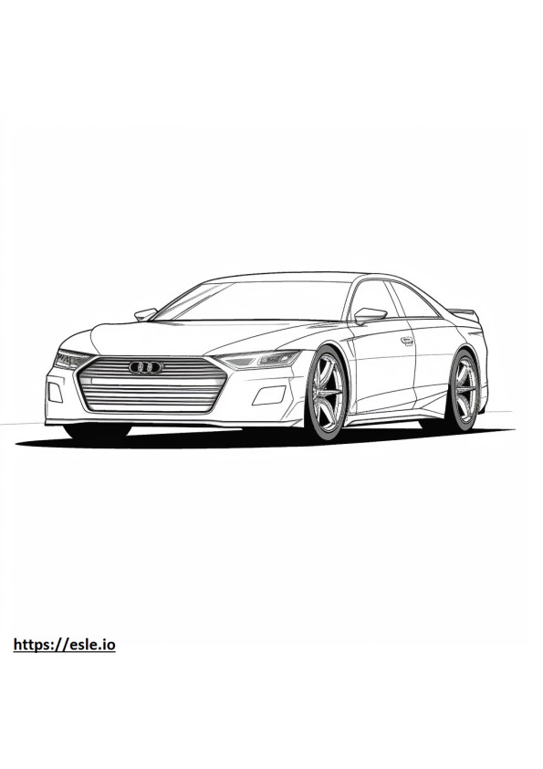 Audi RS 6 Avant 2024 gambar mewarnai