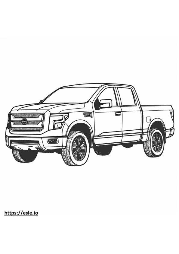 Nissan Titan 2WD 2024 coloring page