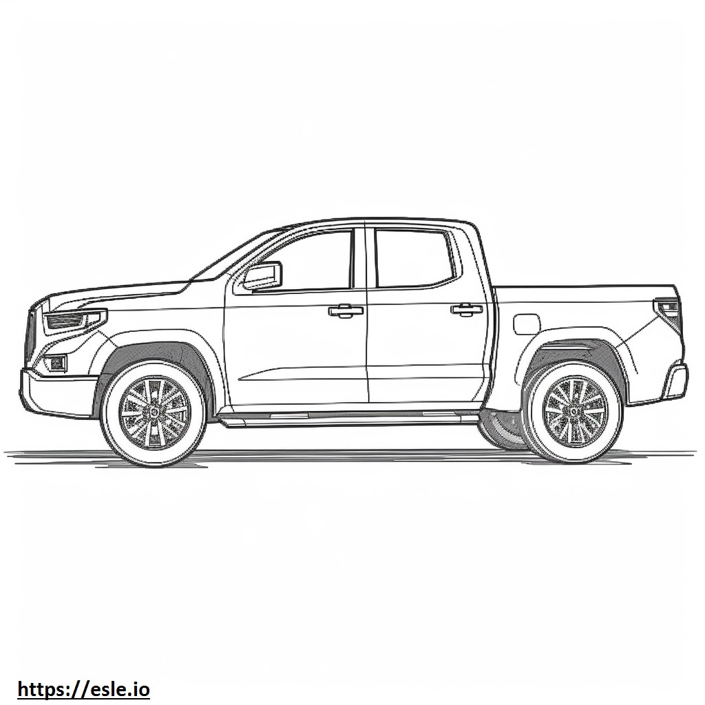 Toyota Tundra 2WD 2024 gambar mewarnai