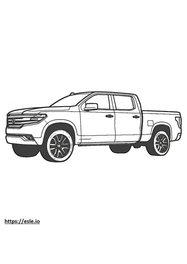 Nissan Titan 4WD 2024 coloring page
