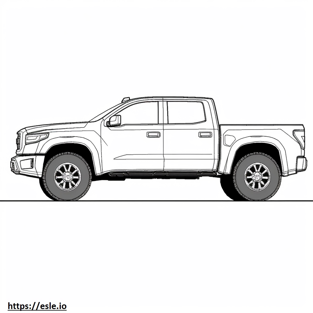 Nissan Titan 4WD PRO4X 2024 coloring page
