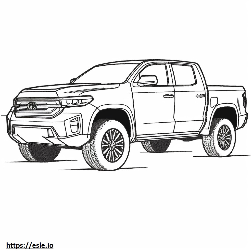 Toyota Tundra 4x4 2024 para colorear e imprimir