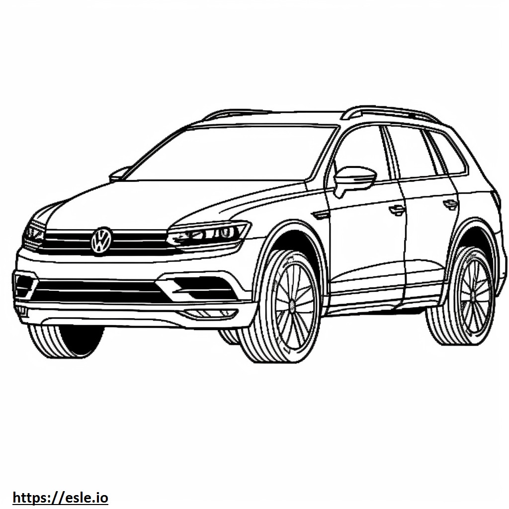 Coloriage Volkswagen Tiguan S 2024 à imprimer