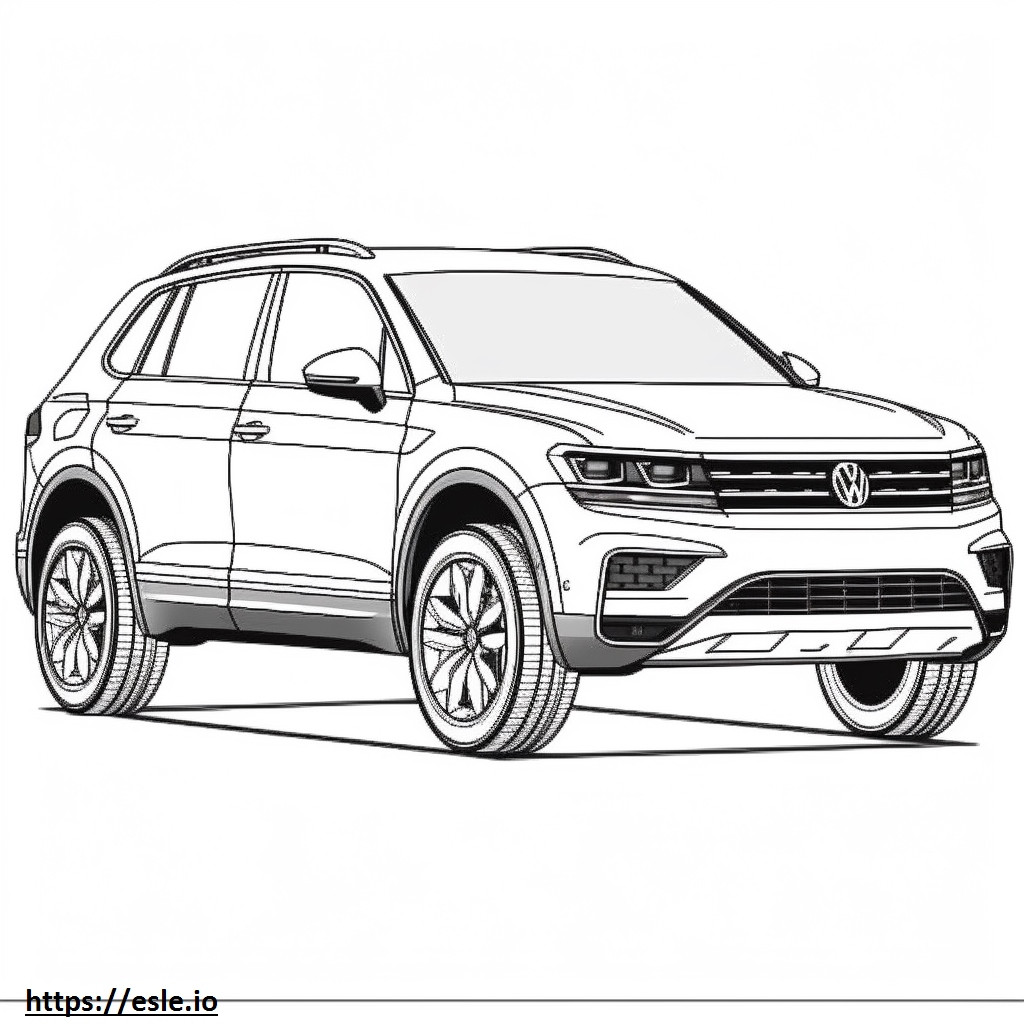 Volkswagen Tiguan 2024 para colorear e imprimir
