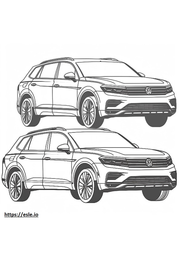 Coloriage Volkswagen Tiguan 2024 à imprimer