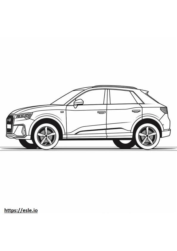 Audi Q3 S line quattro 2024 coloring page