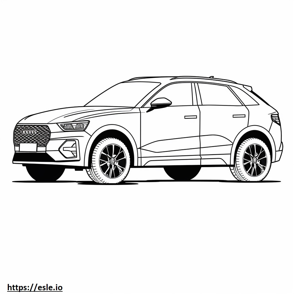 Coloriage Audi Q3 quattro 2024 à imprimer