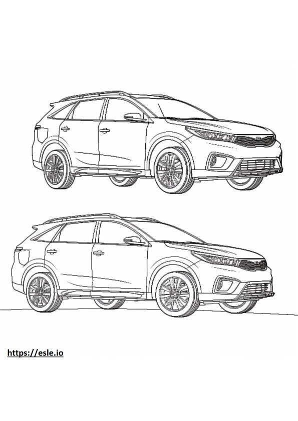 Kia Sorento Hybrid AWD 2024 coloring page