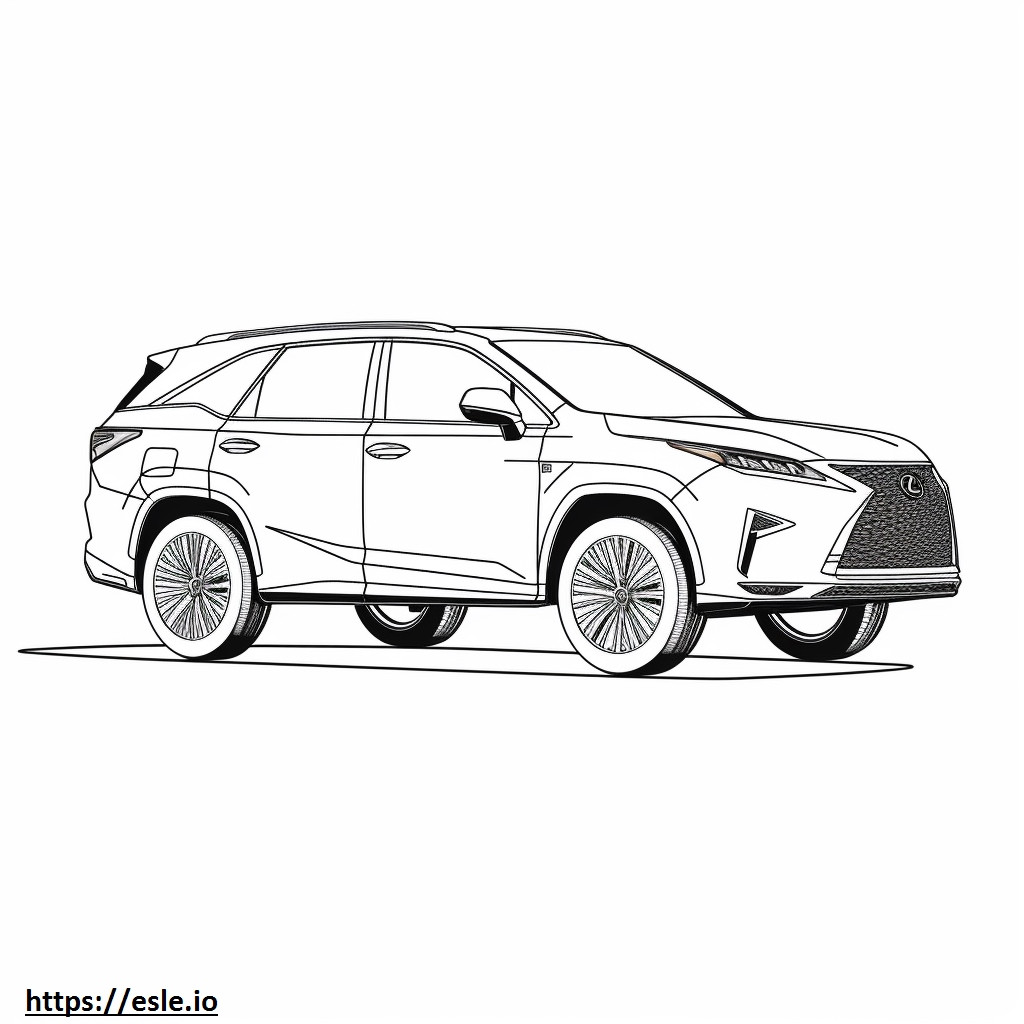 Lexus RX 350h AWD 2024 coloring page