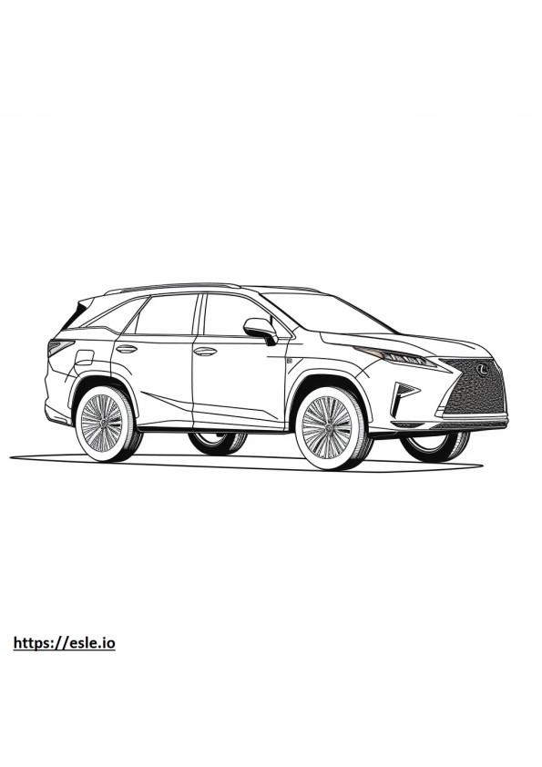 Lexus RX 350h AWD 2024 coloring page