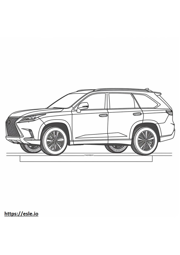 Lexus RX 500h AWD 2024 coloring page