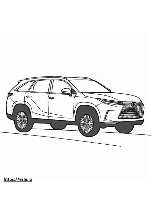 Lexus RX 500h AWD 2024 coloring page