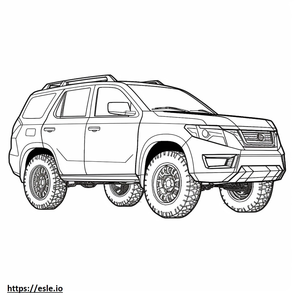 Nissan Pathfinder 4WD 2024 gambar mewarnai