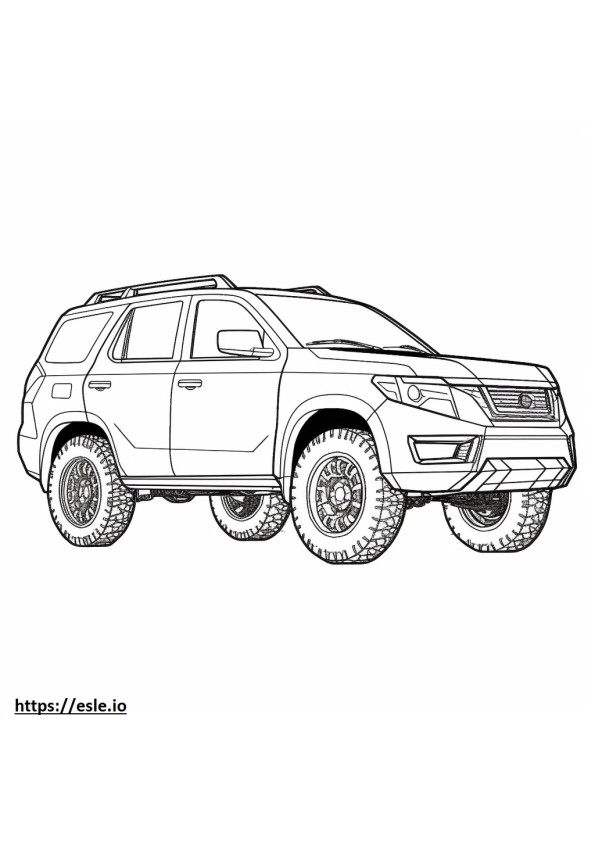 Nissan Pathfinder 4WD 2024 ausmalbild