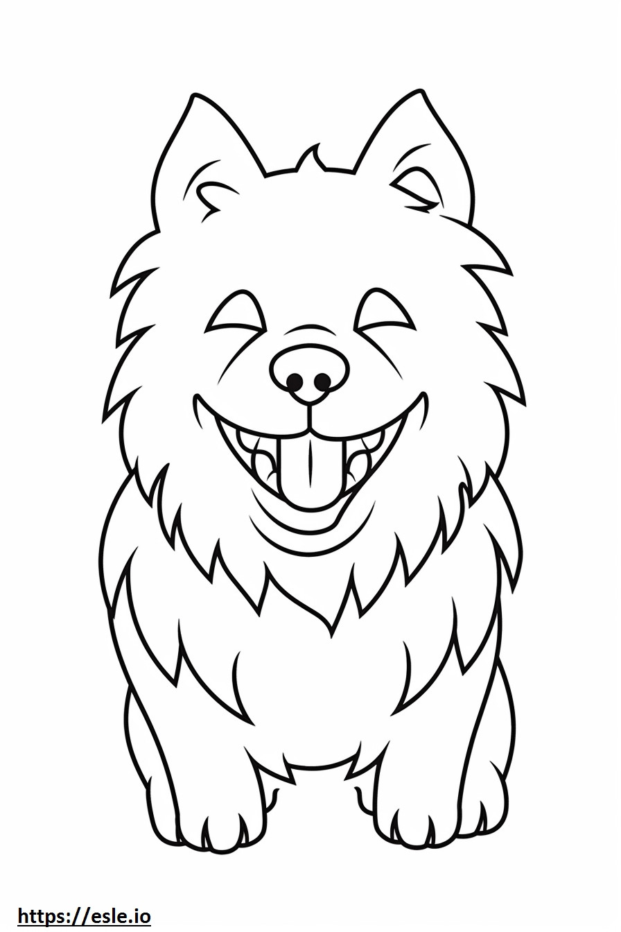 Emoji cu zâmbet Cairn Terrier de colorat