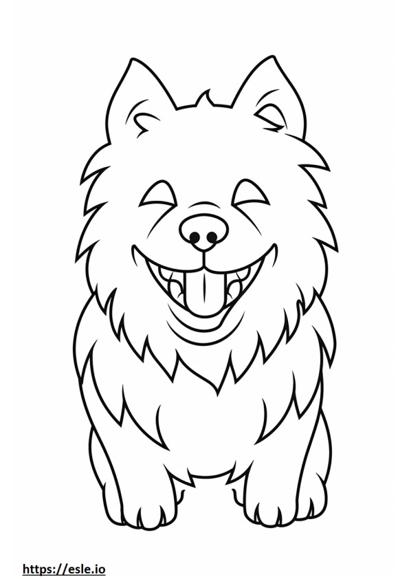 Coloriage Emoji sourire Cairn Terrier à imprimer