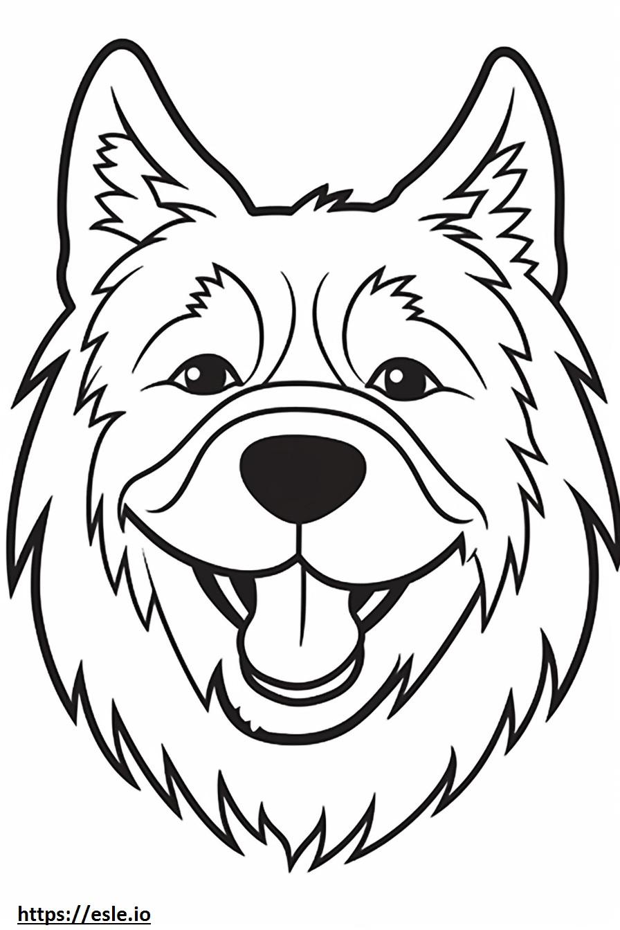 Cairn Terrier-glimlachemoji kleurplaat kleurplaat