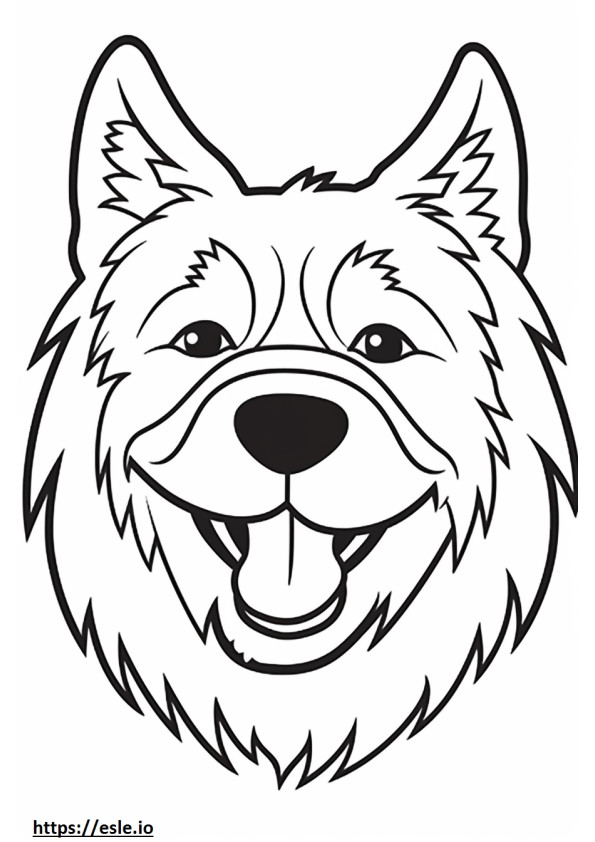 Cairn Terrier-glimlachemoji kleurplaat