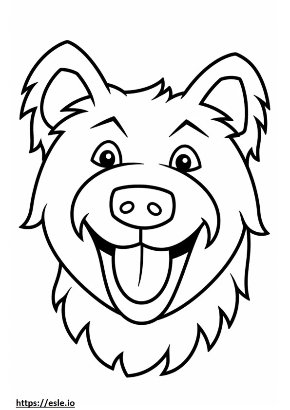 Emoji senyum Cairn Terrier gambar mewarnai
