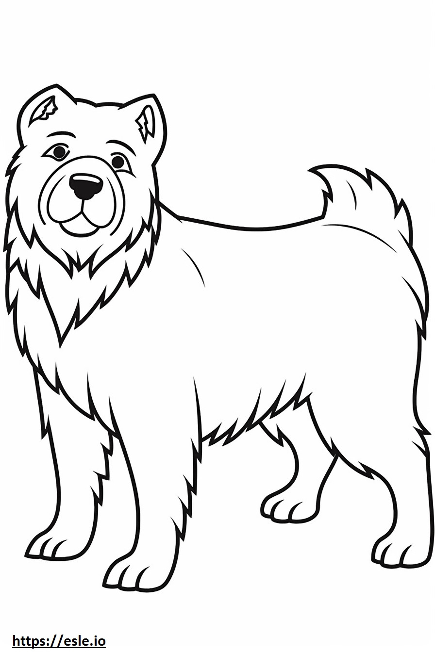 Coloriage Caricature de Cairn Terrier à imprimer