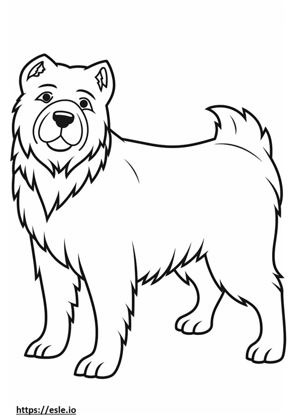 Coloriage Caricature de Cairn Terrier à imprimer