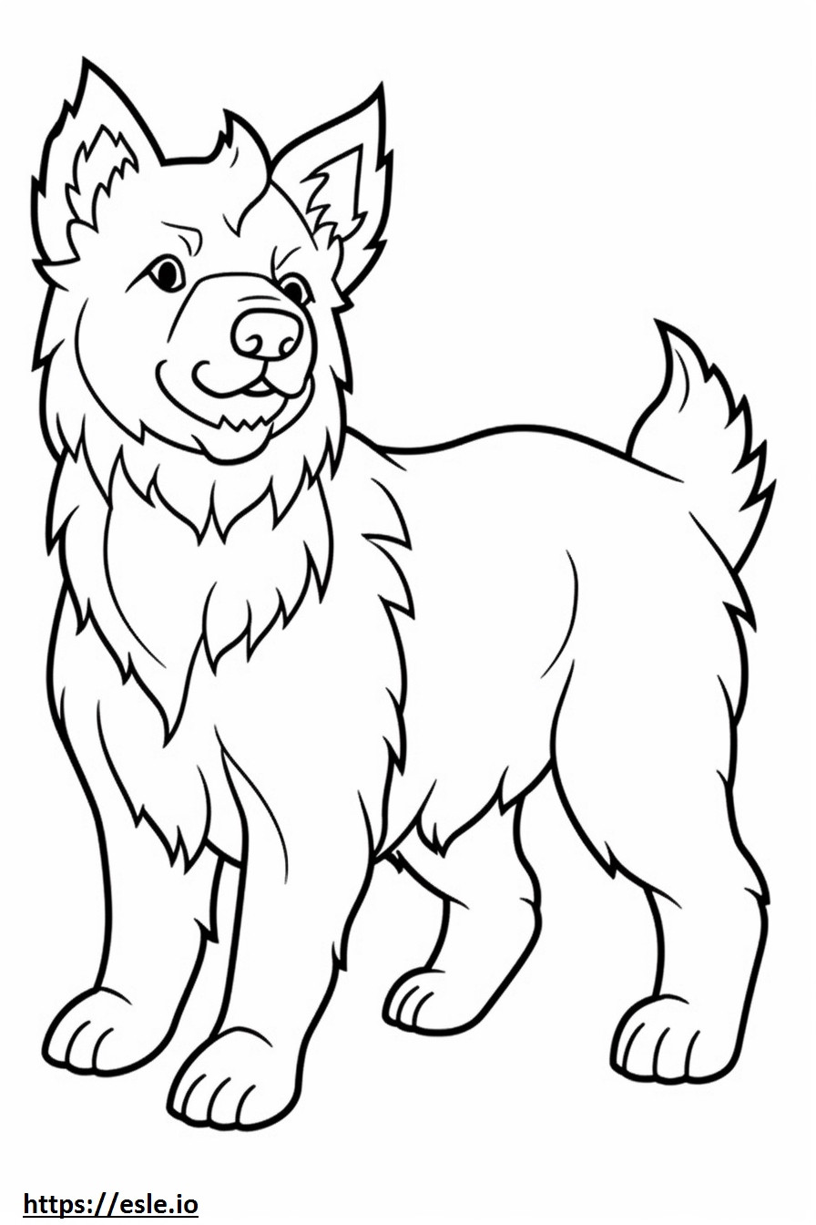 Desenho animado do Cairn Terrier para colorir