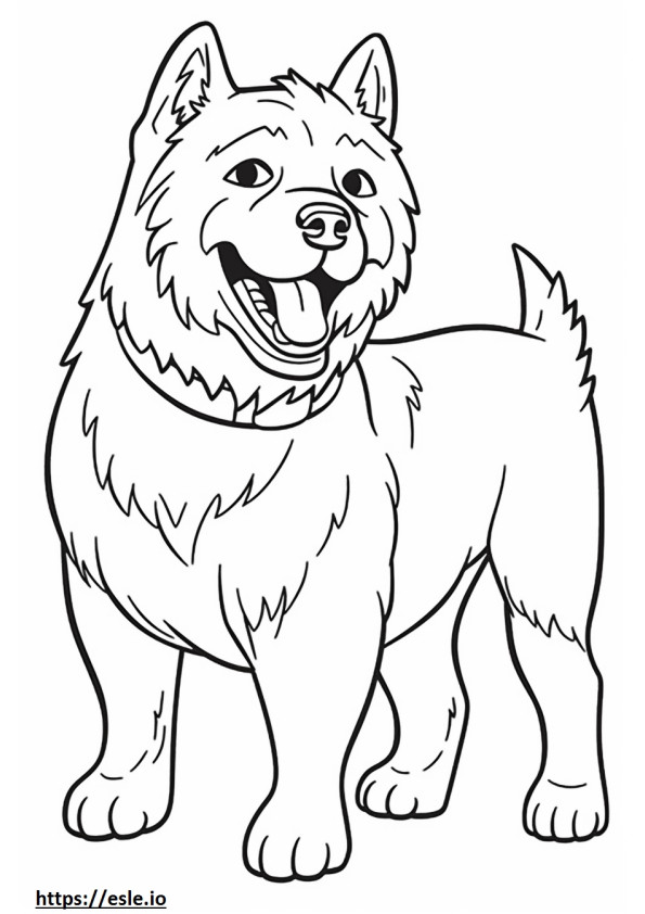 Coloriage Cairn Terrier heureux à imprimer
