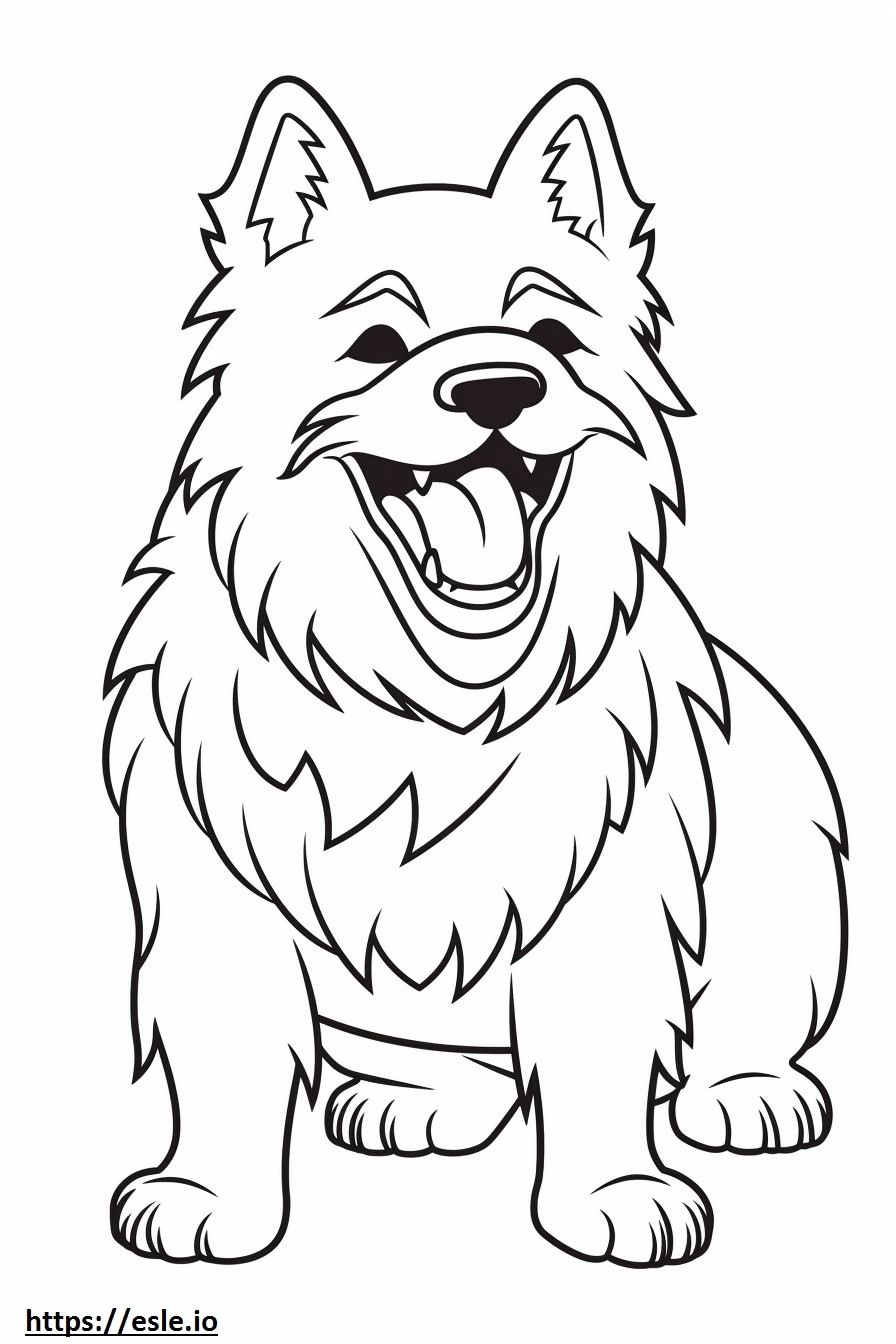Cairn Terrier glücklich ausmalbild