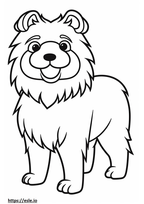 Coloriage Cairn Terrier Kawaii à imprimer