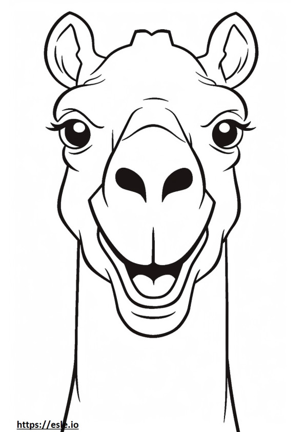 Emoji uśmiechu wielbłąda kolorowanka