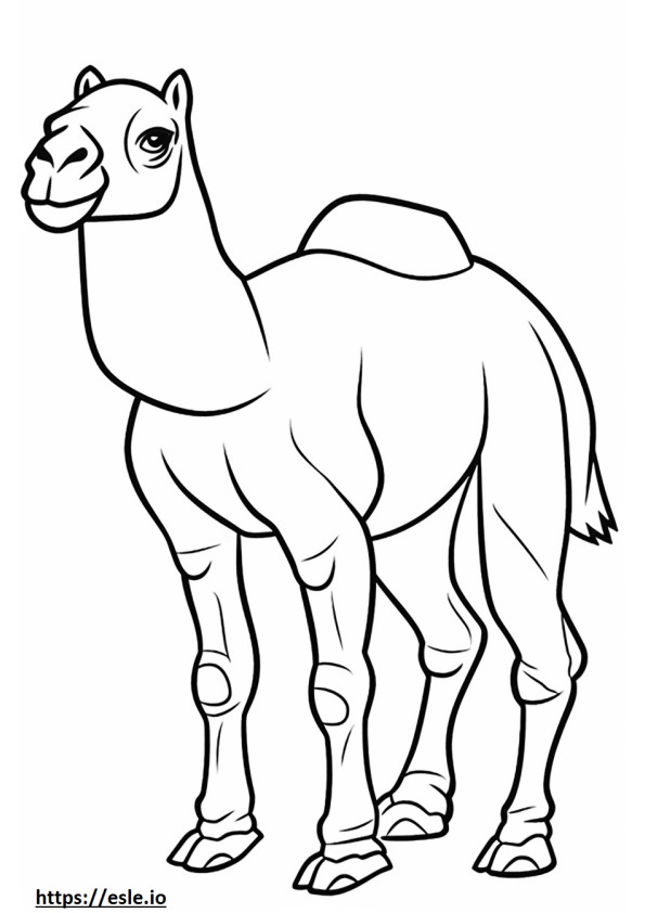 Camel cartoon coloring page