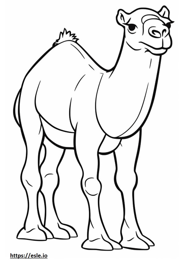 Kameli sarjakuva värityskuva