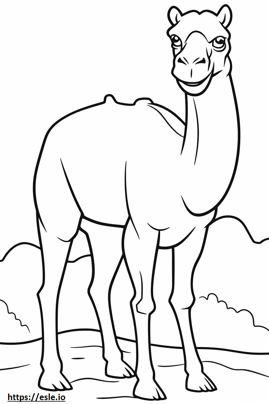 camello lindo para colorear e imprimir