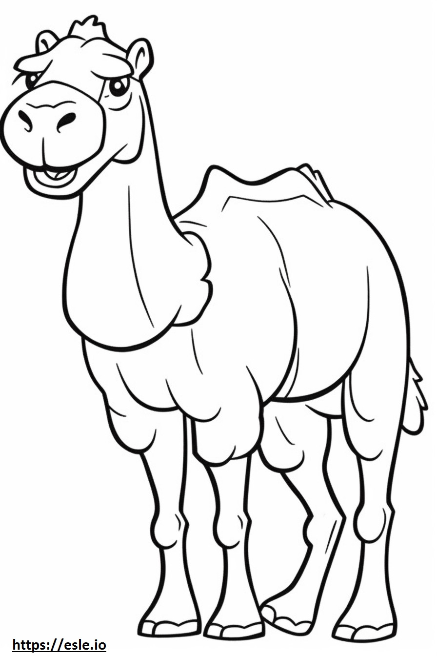 Camel happy coloring page