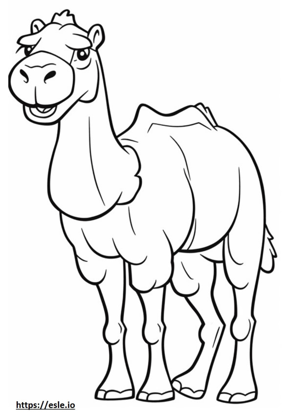 Camelo feliz para colorir