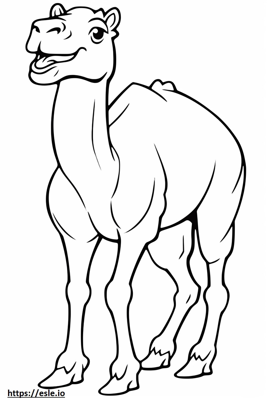 Camelo brincando para colorir