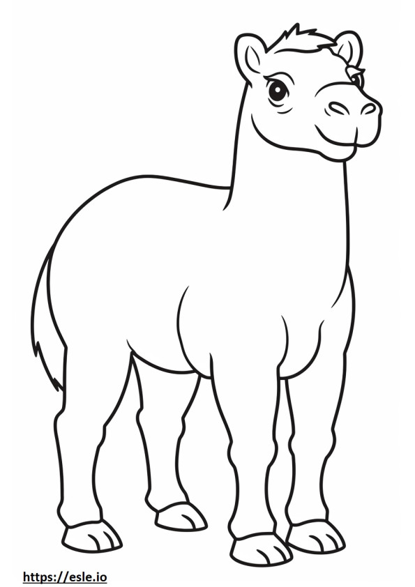 camello kawaii para colorear e imprimir