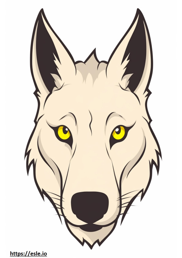 Fața de Canada Lynx de colorat