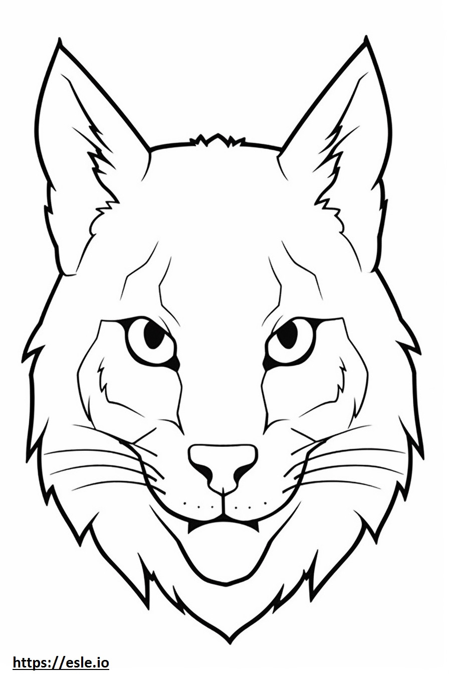Coloriage Visage du Lynx du Canada à imprimer