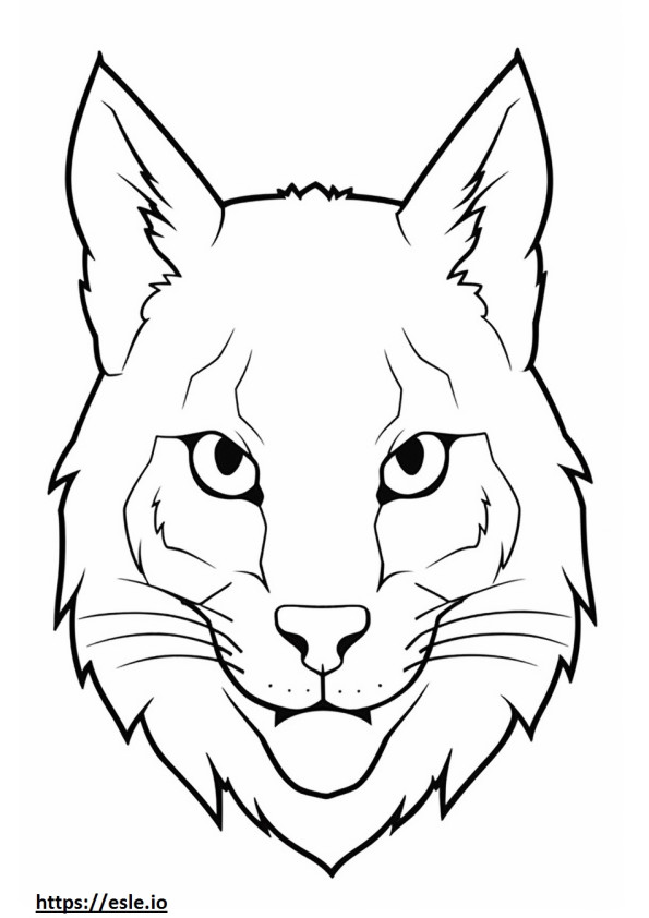 Wajah Lynx Kanada gambar mewarnai