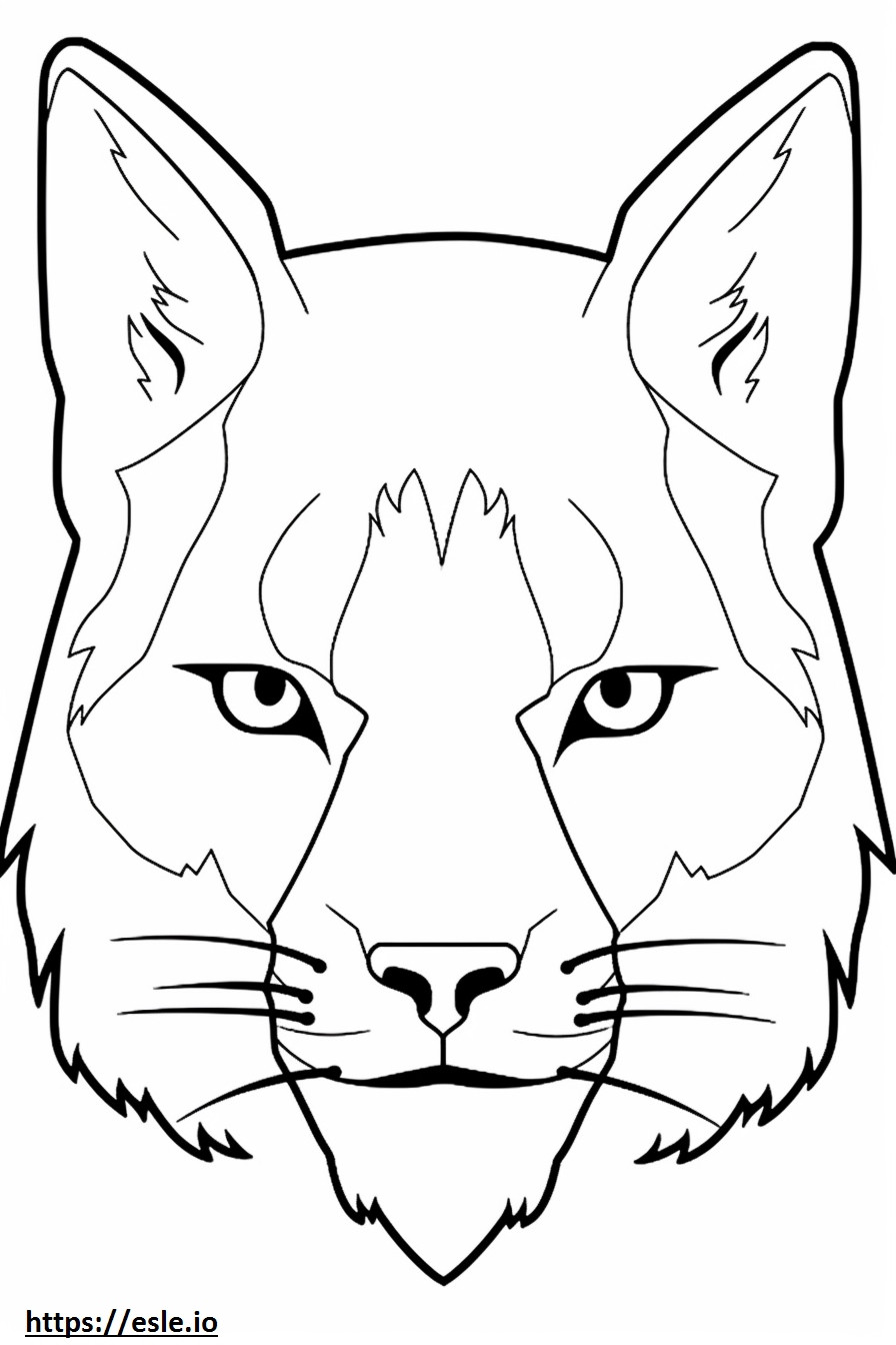 Coloriage Visage du Lynx du Canada à imprimer