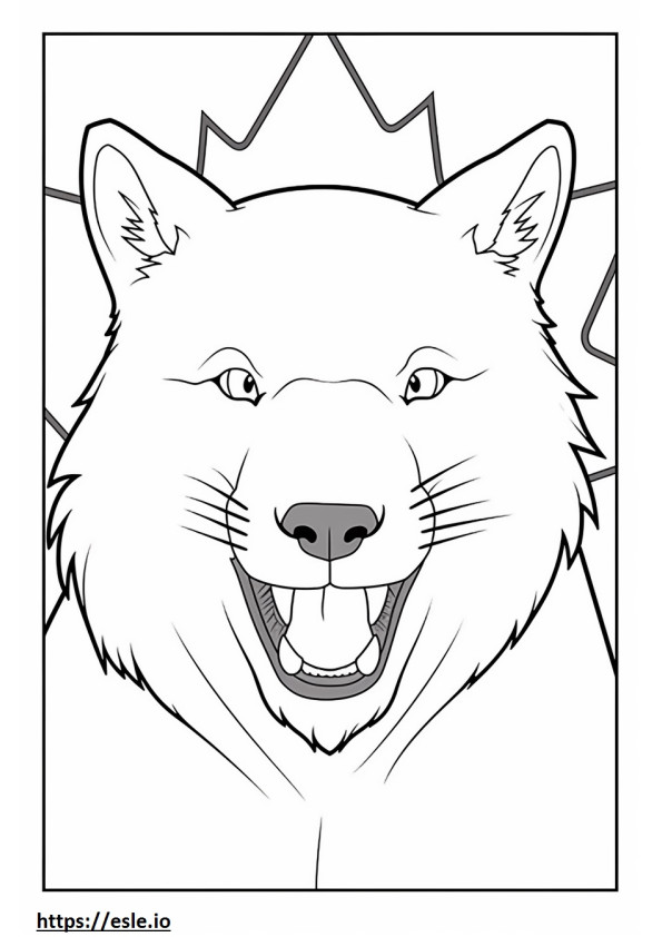 Coloriage Emoji sourire du Lynx du Canada à imprimer