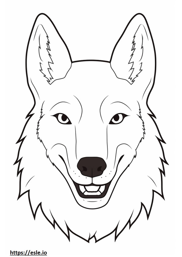 Canada Lynx smile emoji coloring page