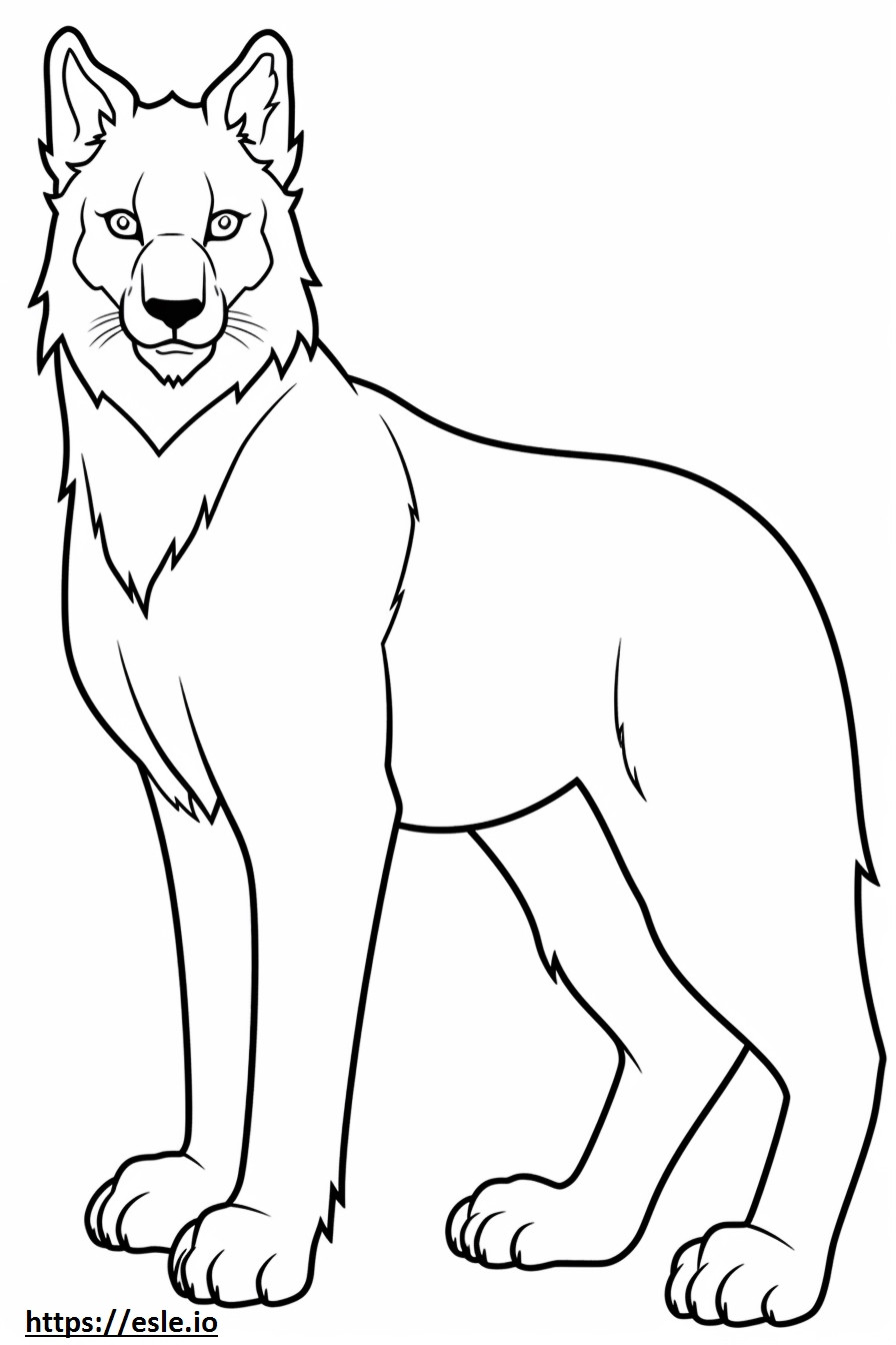 Canada Lynx cartoon coloring page