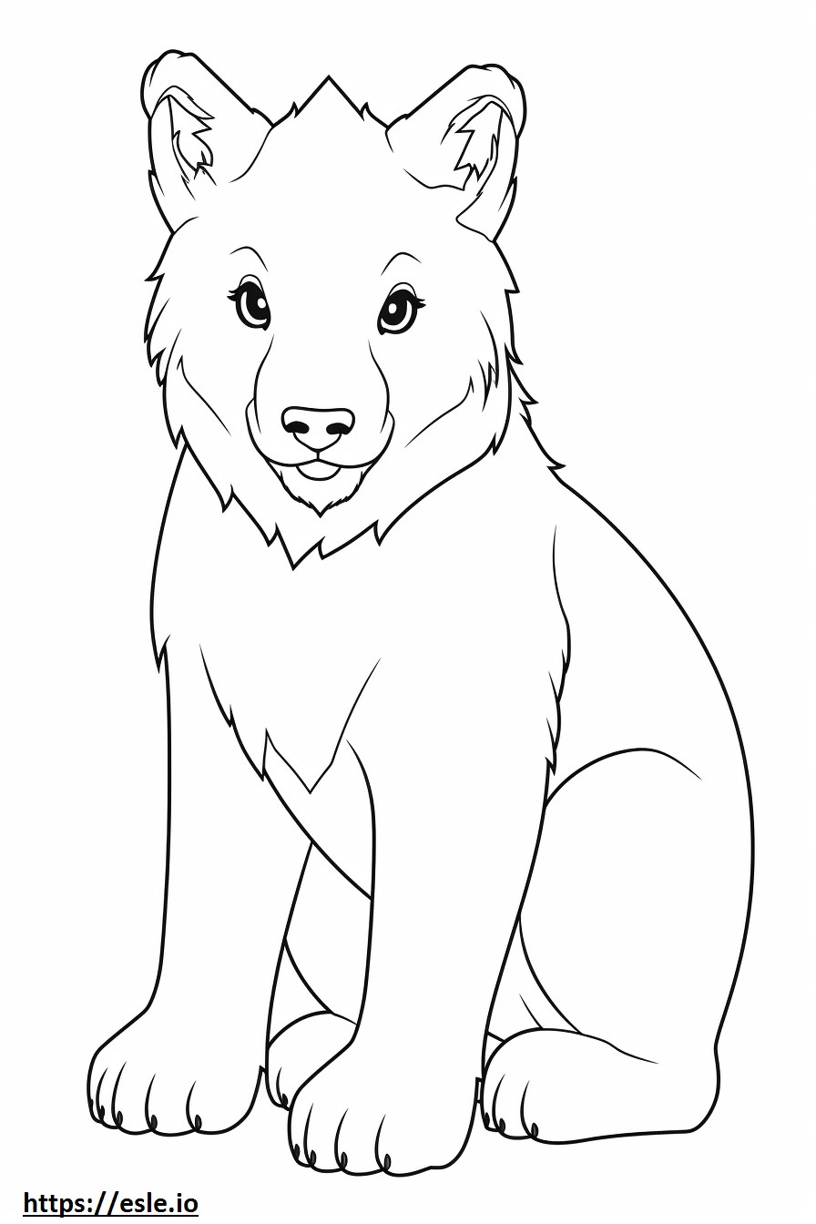 Canada Lynx Kawaii coloring page