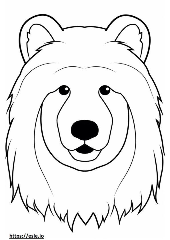 Cara de perro esquimal canadiense para colorear e imprimir