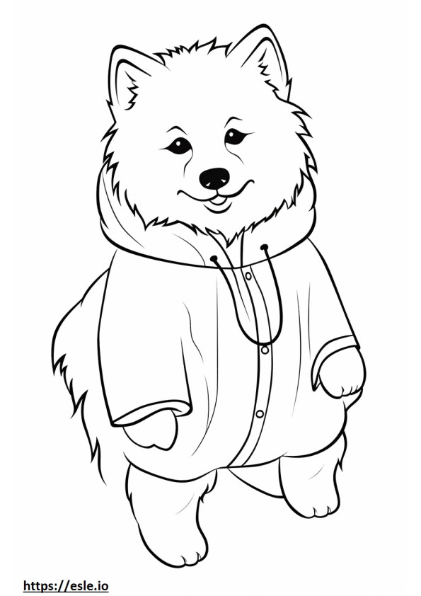 Canadian Eskimo Dog baby coloring page